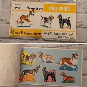 Vtg Dennison Dog Seals
